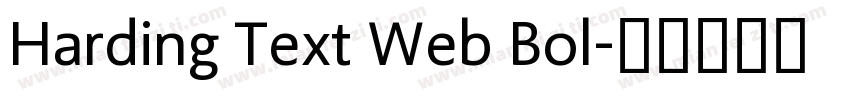 Harding Text Web Bol字体转换
